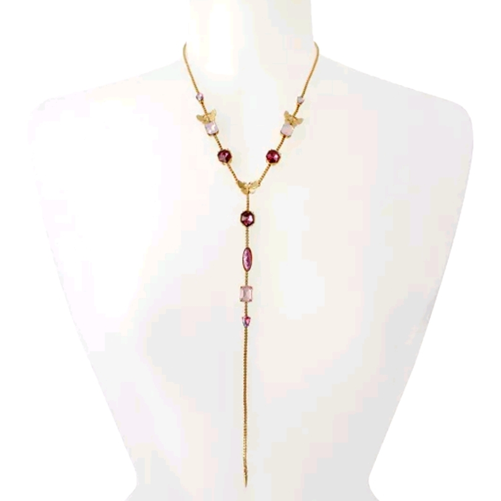 Betsey Johnson Y shape Butterfly Necklace